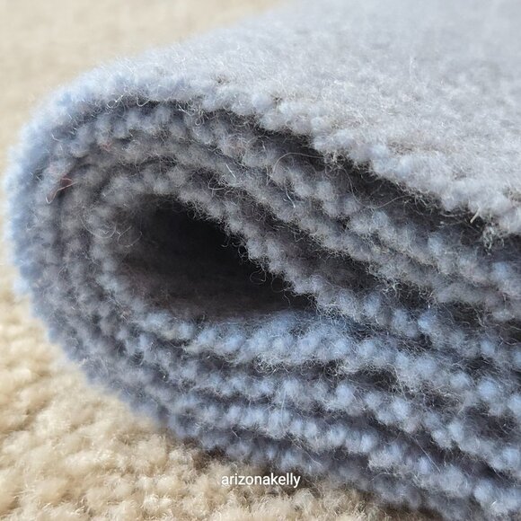 John Hanly Merino Wool & Cashmere Herringbone Scarf Grey Blue Thick Ireland - Picture 10 of 13